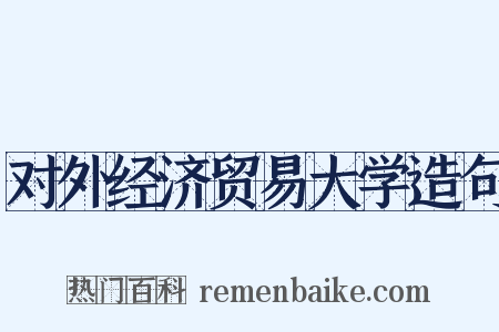对外经济贸易大学造句是什么意思的图片